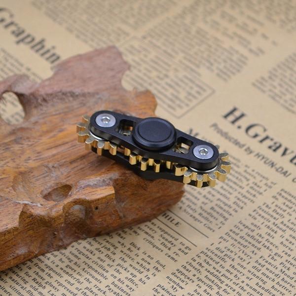 2 Gears Metal Fidget Spinner Activity Toys Best Toy Store 2 Gears Black & Gold