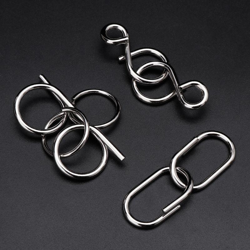 28 Piece Metal IQ Puzzle Set Puzzles Best Toy Store