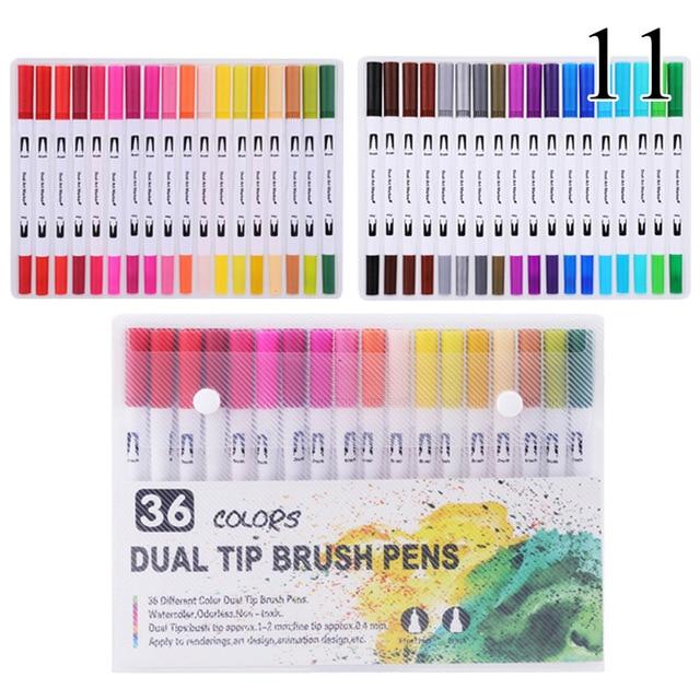 Dual Tip Non-Toxic Marker Pens Markers & Highlighters Best Toy Store 36 Colours White
