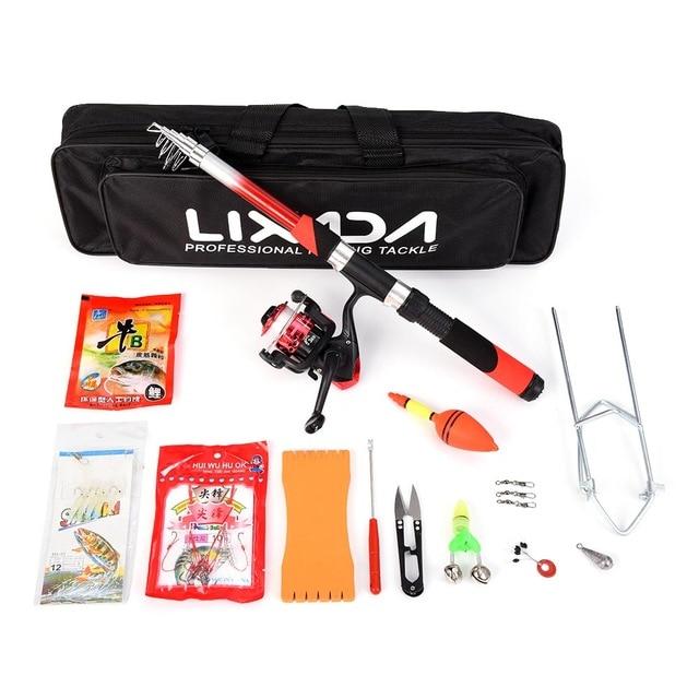 Fibreglass Fishing Rod and Reel Complete Starter Kit Fishing Rods Best Toy Store Red Kit 1