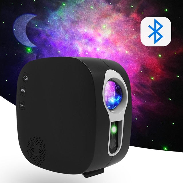 Galaxy Starry Sky Projector Night Lights & Ambient Lighting Best Toy Store Grey With Bluetooth