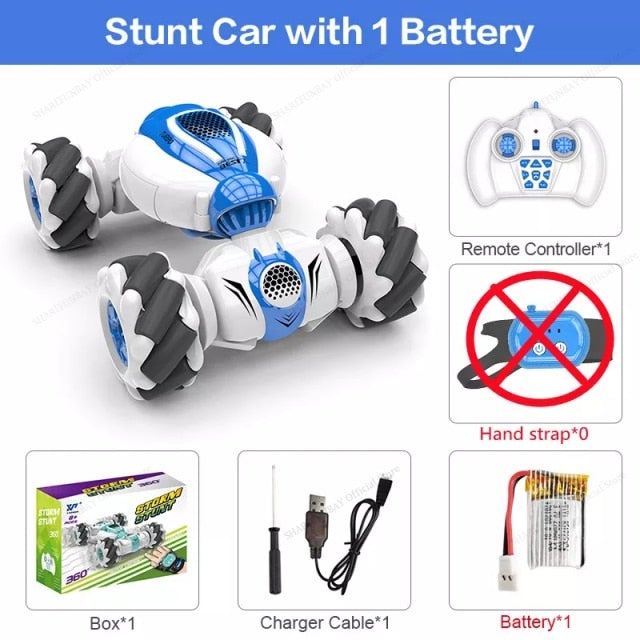 Hand Gesture Remote Control Drift Stunt Car RC Cars Best Toy Store Blue + No Watch + 1 Battery