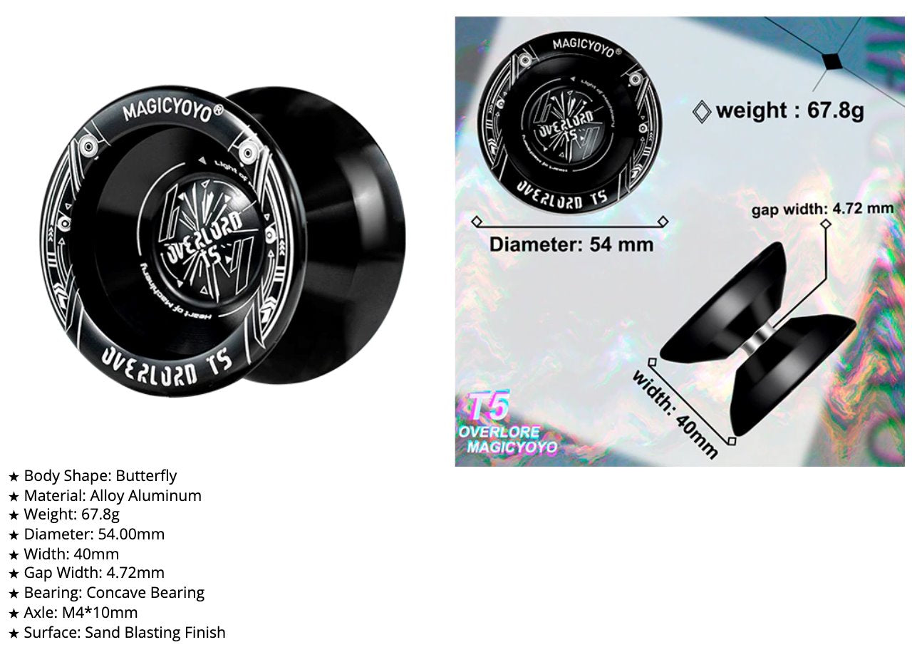 MAGICYOYO T5 OVERLORD Unresponsive Aluminium Alloy YoYo Yoyos Best Toy Store