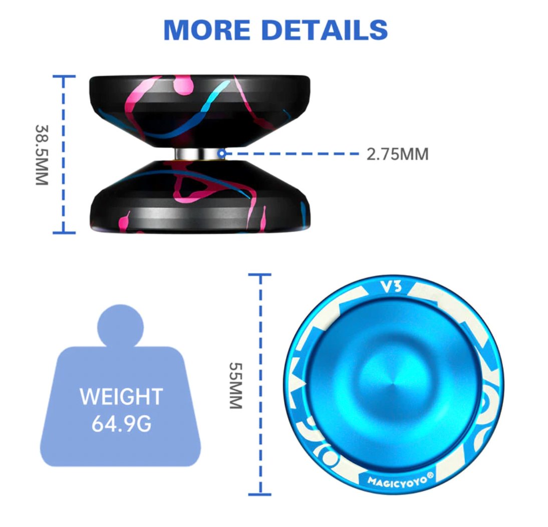 MAGICYOYO V3 Professional Metal Responsive YoYo Yoyos Best Toy Store