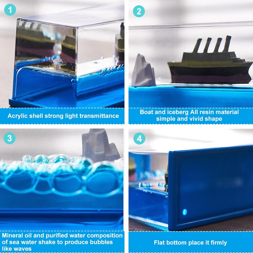 Titanic & Black Pearl Ship In Fluid Box Activity Toys Best Toy Store