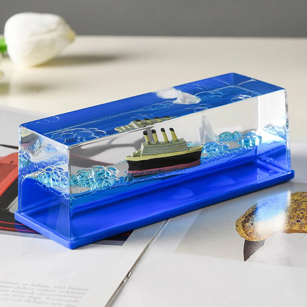 Titanic & Black Pearl Ship In Fluid Box Activity Toys Best Toy Store