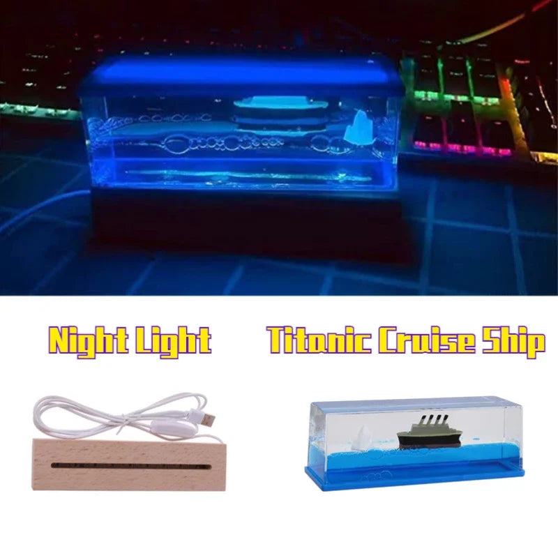 Titanic & Black Pearl Ship In Fluid Box Activity Toys Best Toy Store
