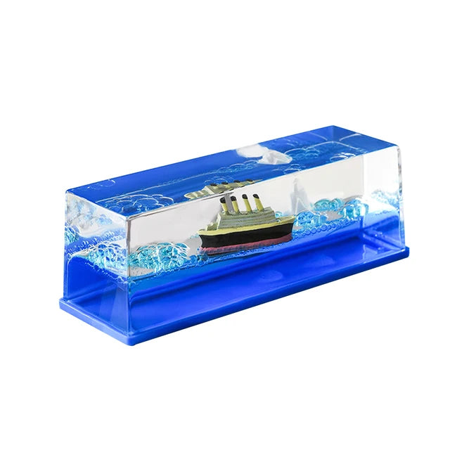 Titanic & Black Pearl Ship In Fluid Box Activity Toys Best Toy Store 
