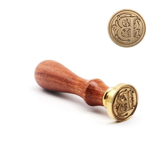 Vintage Wax Seal Alphabet Stamp Stamp Blocks Best Toy Store B + Handle