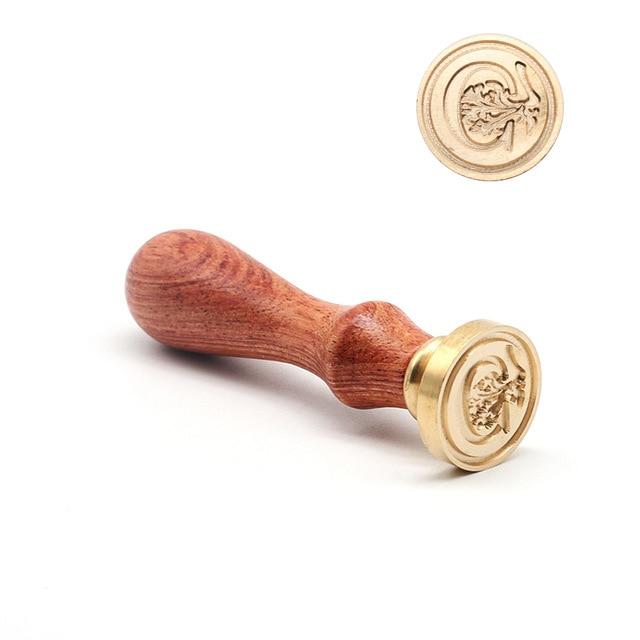Vintage Wax Seal Alphabet Stamp Stamp Blocks Best Toy Store C + Handle