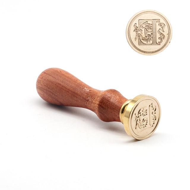 Vintage Wax Seal Alphabet Stamp Stamp Blocks Best Toy Store E + Handle