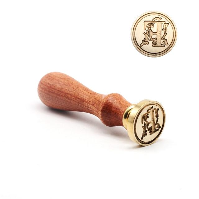 Vintage Wax Seal Alphabet Stamp Stamp Blocks Best Toy Store F + Handle