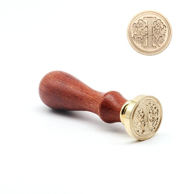 Vintage Wax Seal Alphabet Stamp Stamp Blocks Best Toy Store I + Handle
