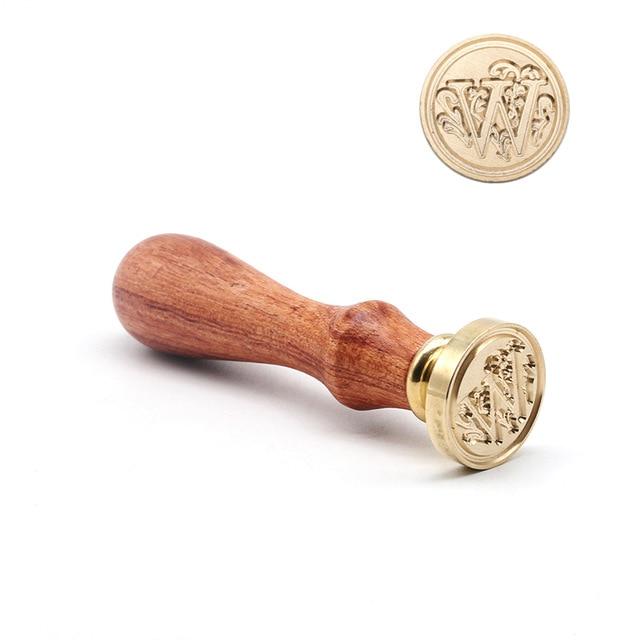 Vintage Wax Seal Alphabet Stamp Stamp Blocks Best Toy Store W + Handle