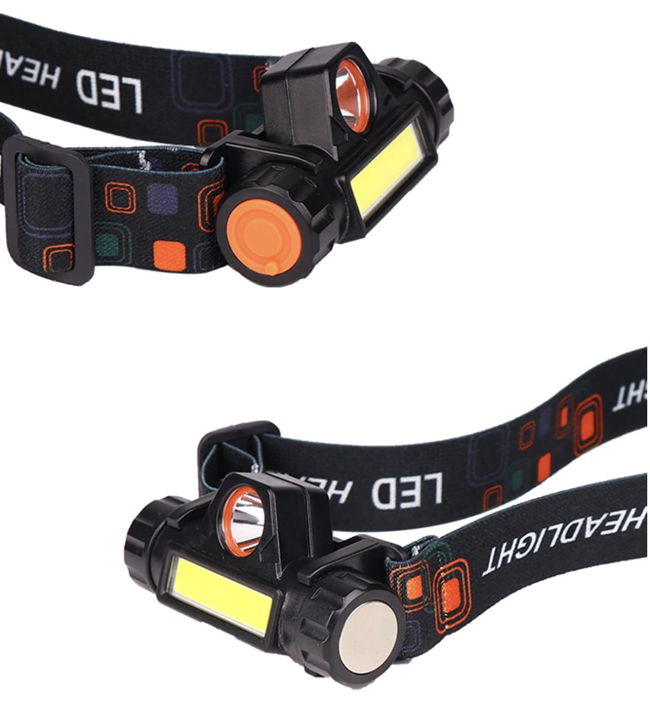 Waterproof Rechargeable Dual LED Head Torch Torches & Headlamps Best Toy Store