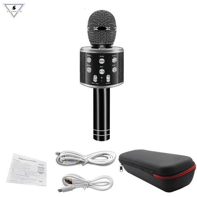 Wireless Karaoke Bluetooth Microphone Speaker Karaoke Systems Best Toy Store Black