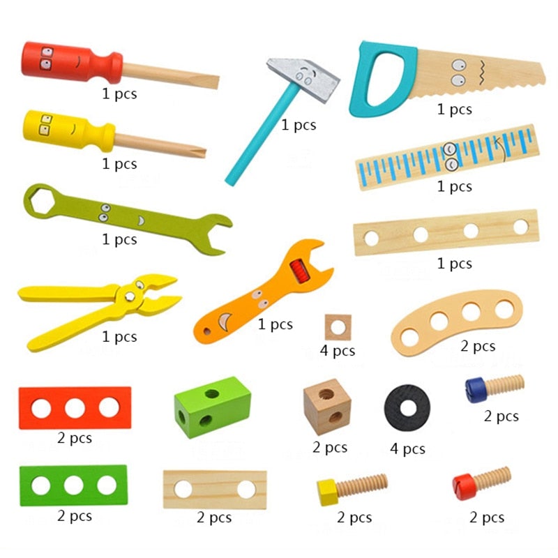 Wooden Tool Box Set Tool Toys Best Toy Store