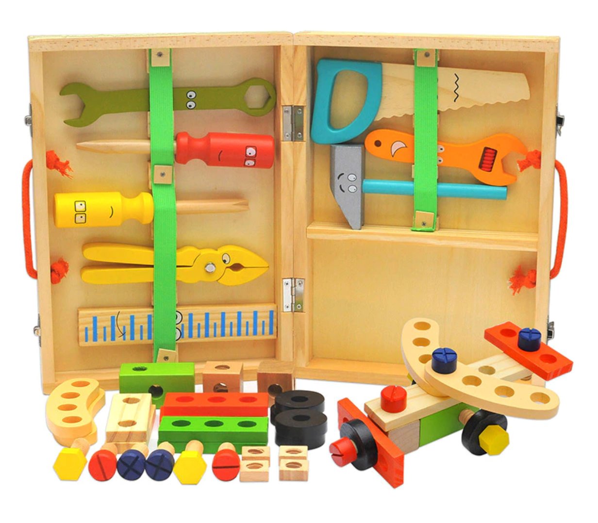 Wooden Tool Box Set Tool Toys Best Toy Store