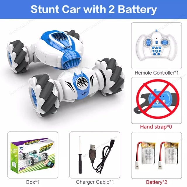 Hand Gesture Remote Control Drift Stunt Car RC Cars Best Toy Store Blue + No Watch + 2 Batteries 