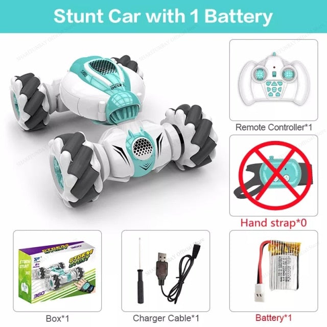 Hand Gesture Remote Control Drift Stunt Car RC Cars Best Toy Store Green + No Watch + 1 Battery 