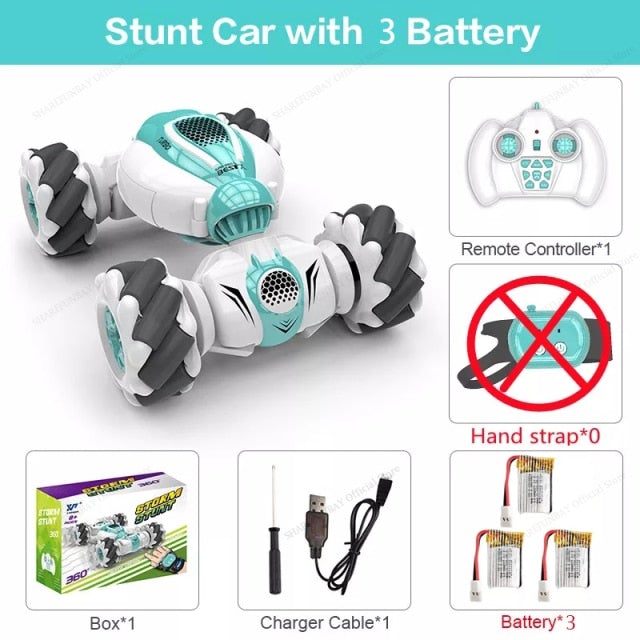 Hand Gesture Remote Control Drift Stunt Car RC Cars Best Toy Store Green + No Watch + 3 Batteries 