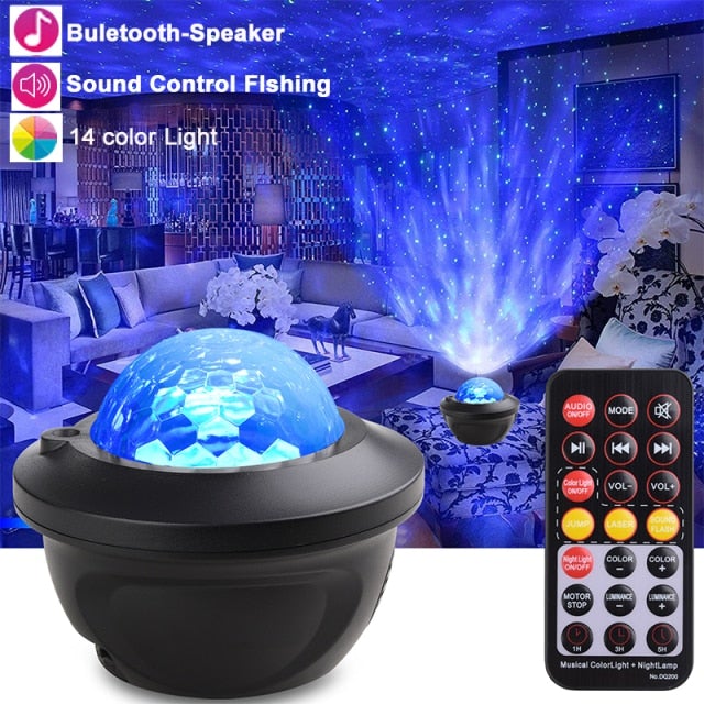 LED Starry Sky Galaxy Projector Night Lights & Ambient Lighting Best Toy Store 1 Speaker 