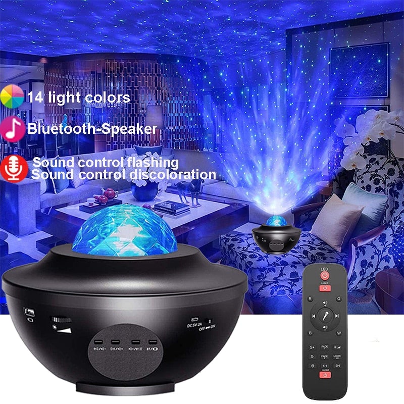 LED Starry Sky Galaxy Projector Night Lights &amp; Ambient Lighting Best Toy Store 