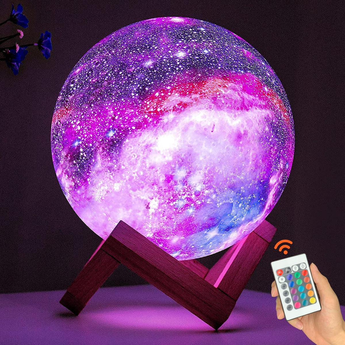 Moon Light Lamp &amp; Stand 16 Colours Night Lights &amp; Ambient Lighting Best Toy Store 