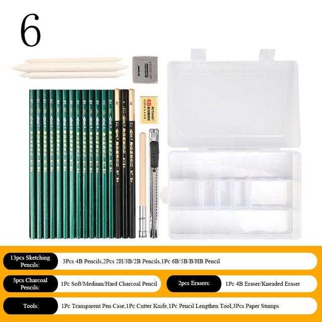 Professional Sketch Pencil Set Art Pencils Best Toy Store 6 