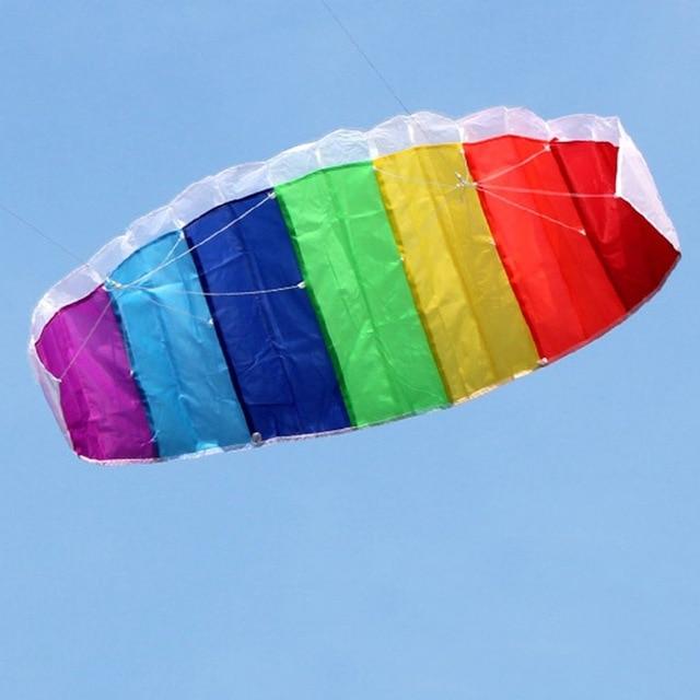 Rainbow Dual Line Parafoil Kite Kites Best Toy Store 1.4m Wide 