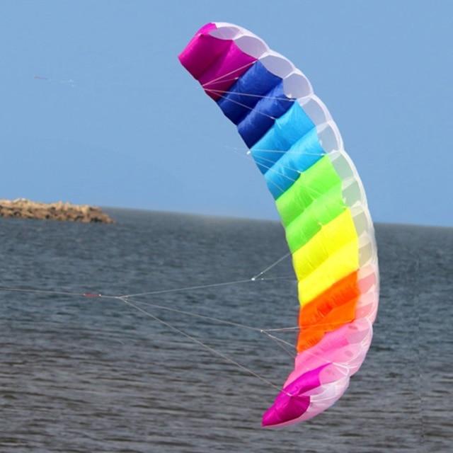 Rainbow Dual Line Parafoil Kite Kites Best Toy Store 2.7m Wide 