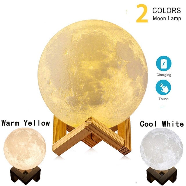 Warm Moon Light Lamp &amp; Stand Night Lights &amp; Ambient Lighting Best Toy Store Warm 8cm 