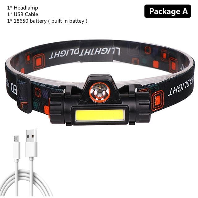 Waterproof Rechargeable Dual LED Head Torch Torches &amp; Headlamps Best Toy Store Package A 