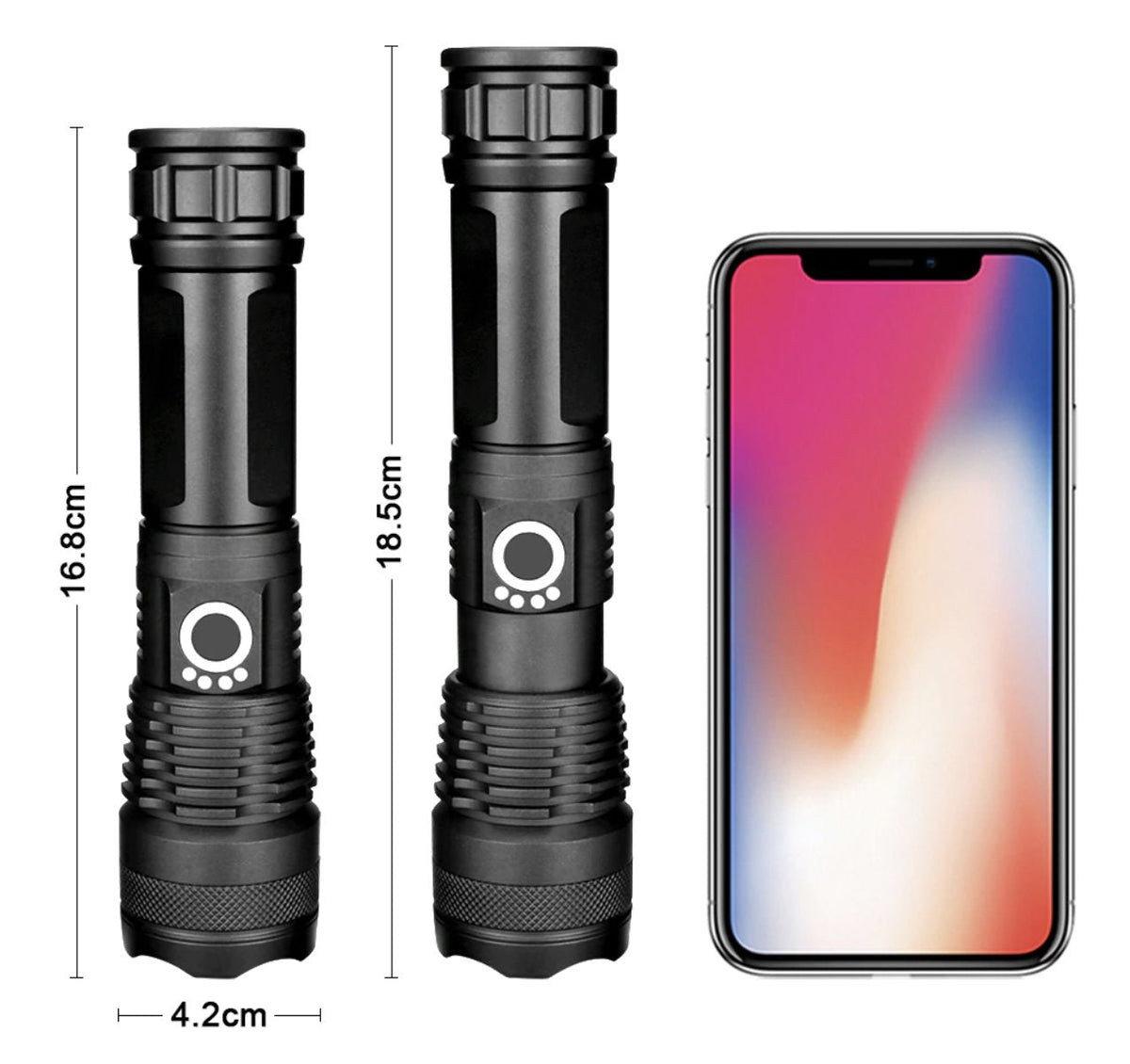 Waterproof Rechargeable LED Torch 500m Torches &amp; Headlamps Best Toy Store 