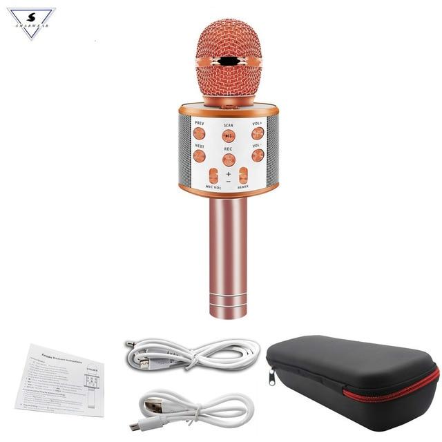 Wireless Karaoke Bluetooth Microphone Speaker Karaoke Systems Best Toy Store Rose Gold 